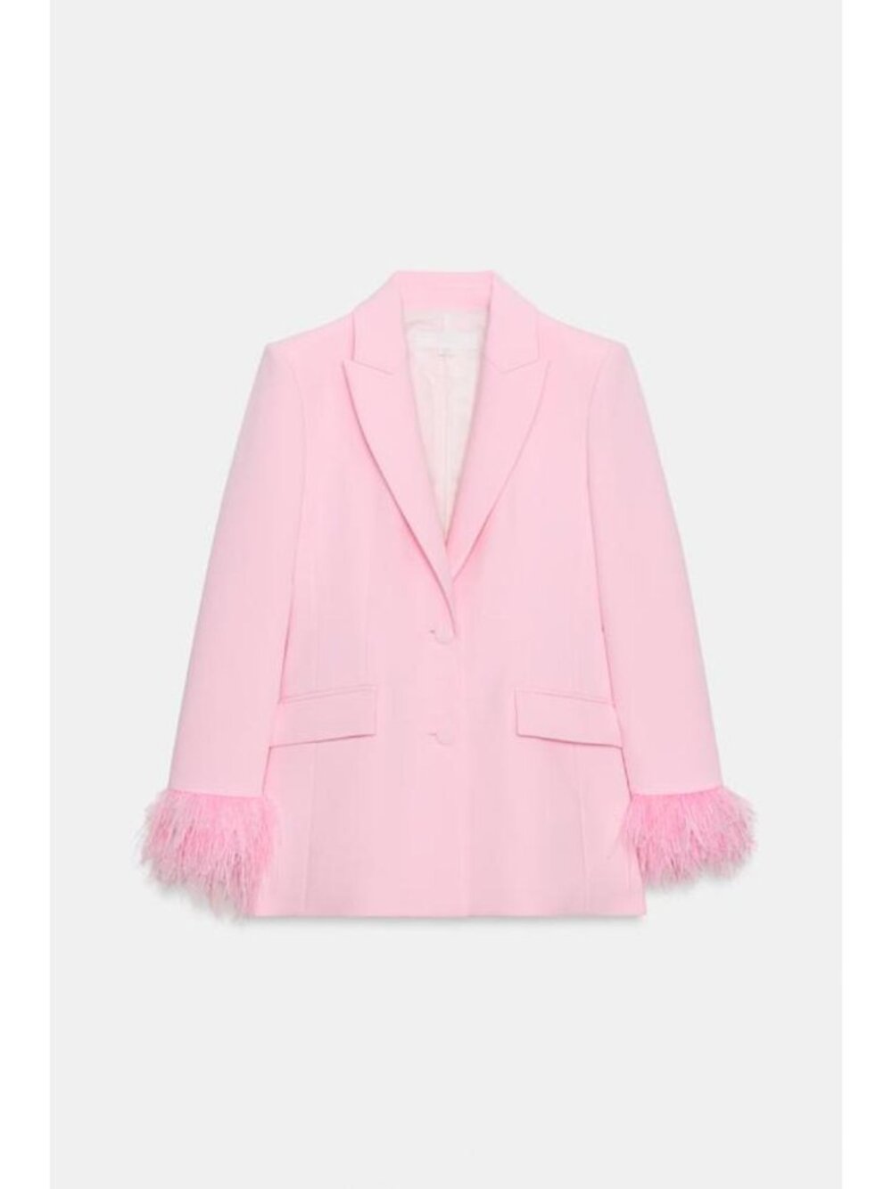 ZARA BLAZER WITH FEATHER CUFFS